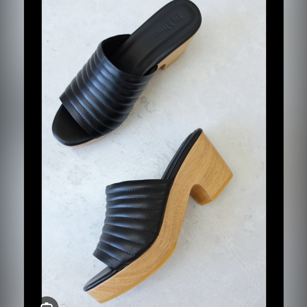Beklina Open Toe Ribbed Clog - Picture 2 of 6